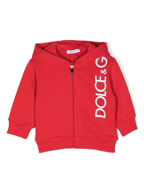 Bright red zip online up hoodie