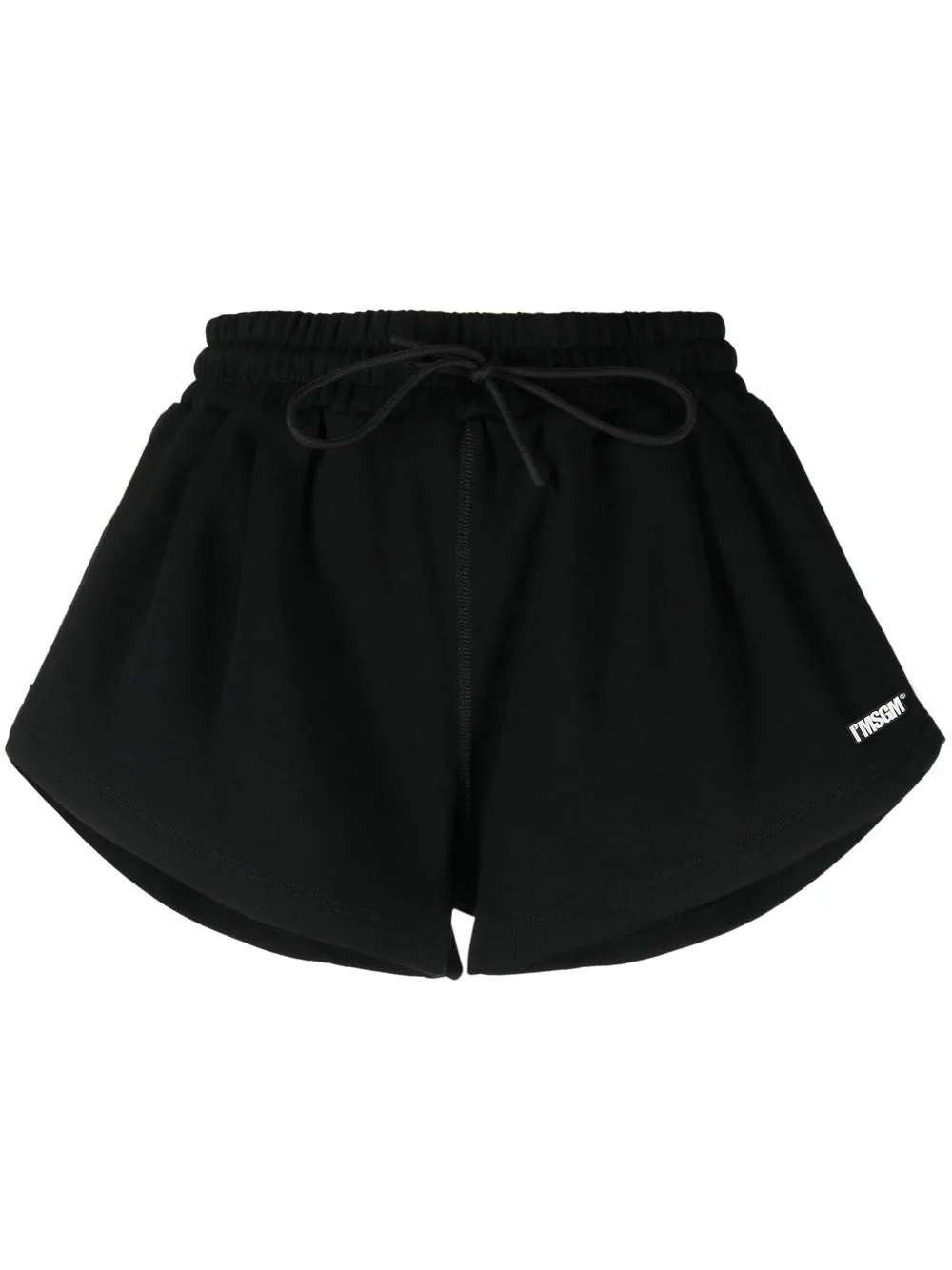 

MSGM logo-patch track shorts - Black