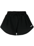 MSGM logo-patch track shorts - Black