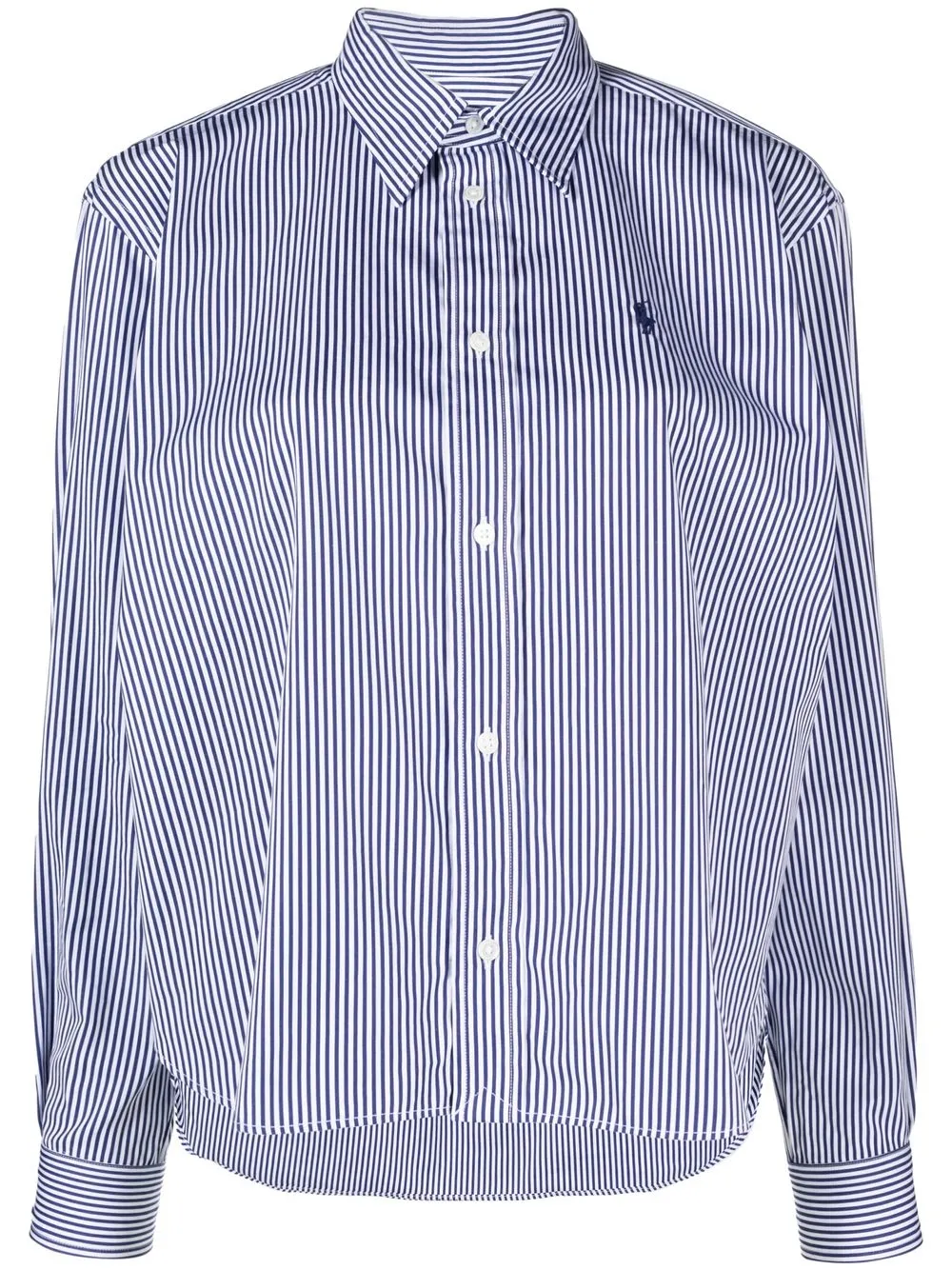 

Polo Ralph Lauren logo-embroidered striped shirt - Blue