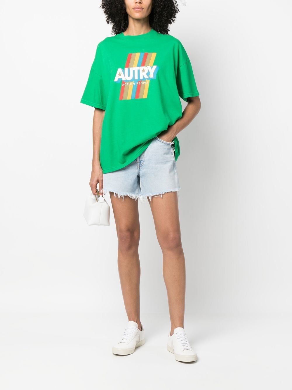 Autry T-shirt met logoprint - Groen