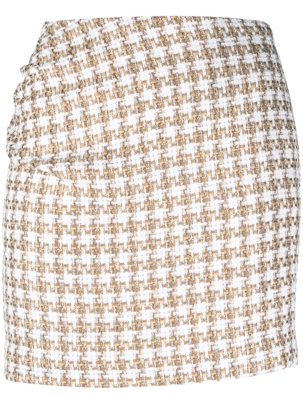 Iro Gathered-detail Tweed Skirt In Neutrals