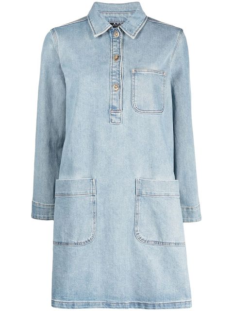 A.P.C. denim shift mini dress