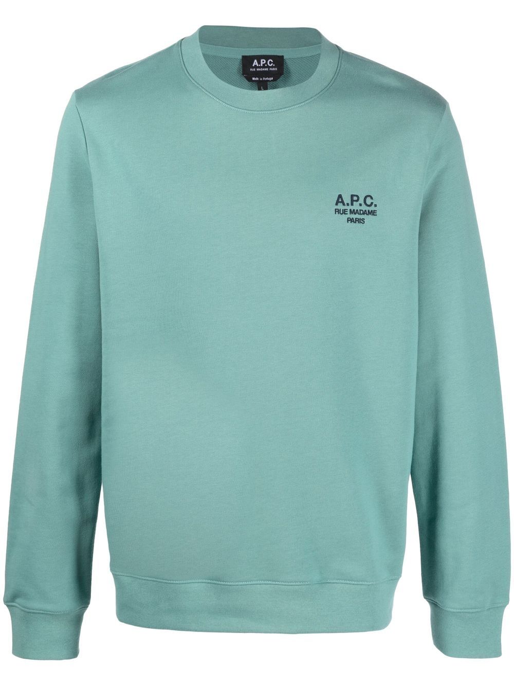 Apc Logo-embroidered Sweatshirt In Green