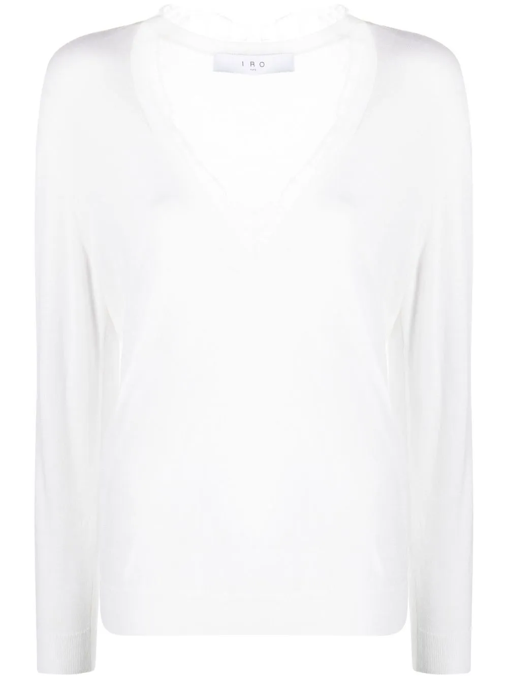 

IRO lace detail knit top - White