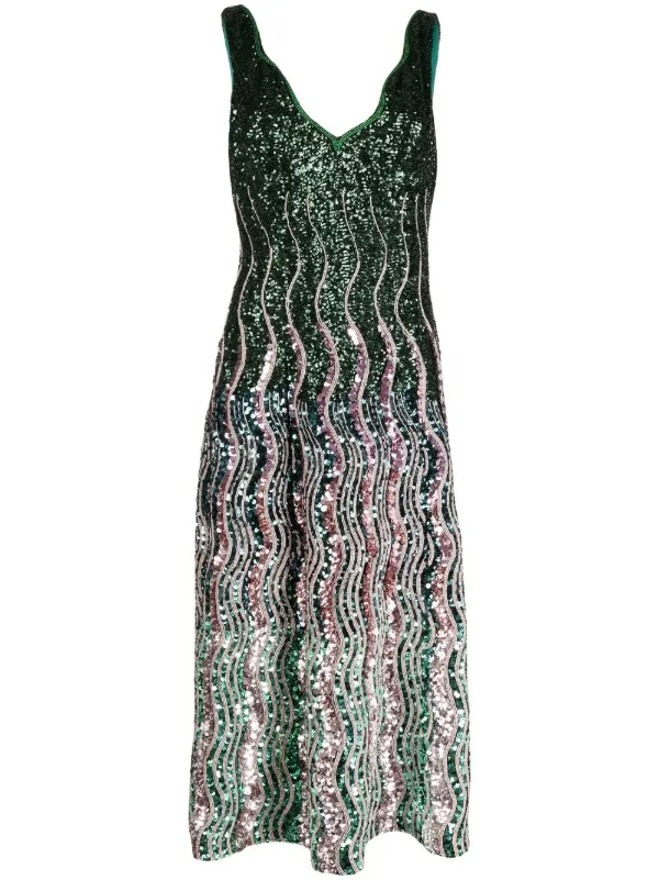 Mary Katrantzou Sequin Detailing Dress Farfetch