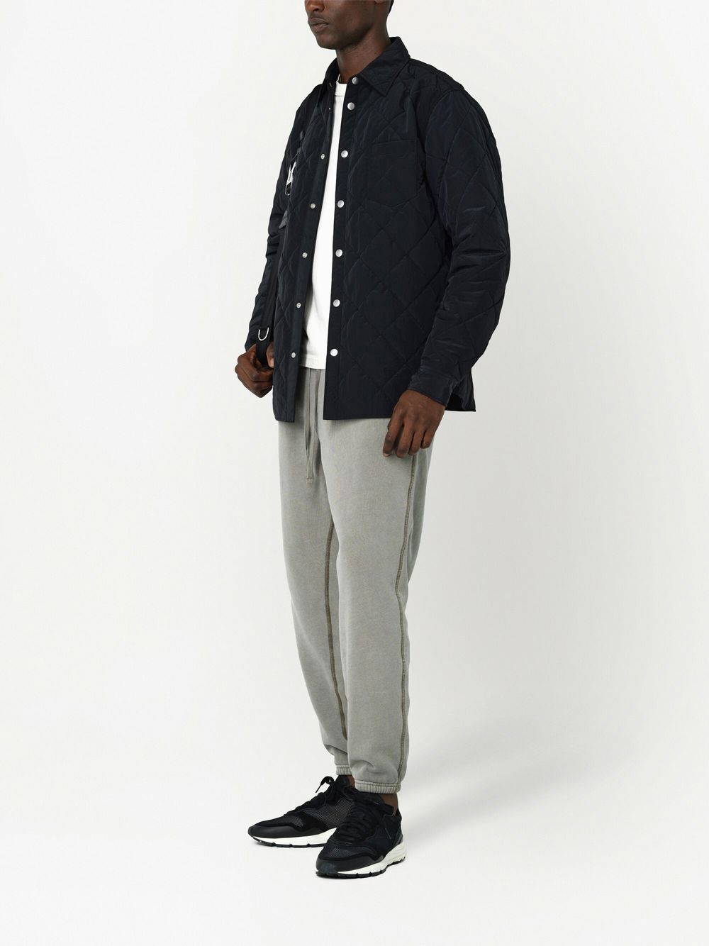 Shop John Elliott Faded Thermal-lined Track Pants In 灰色