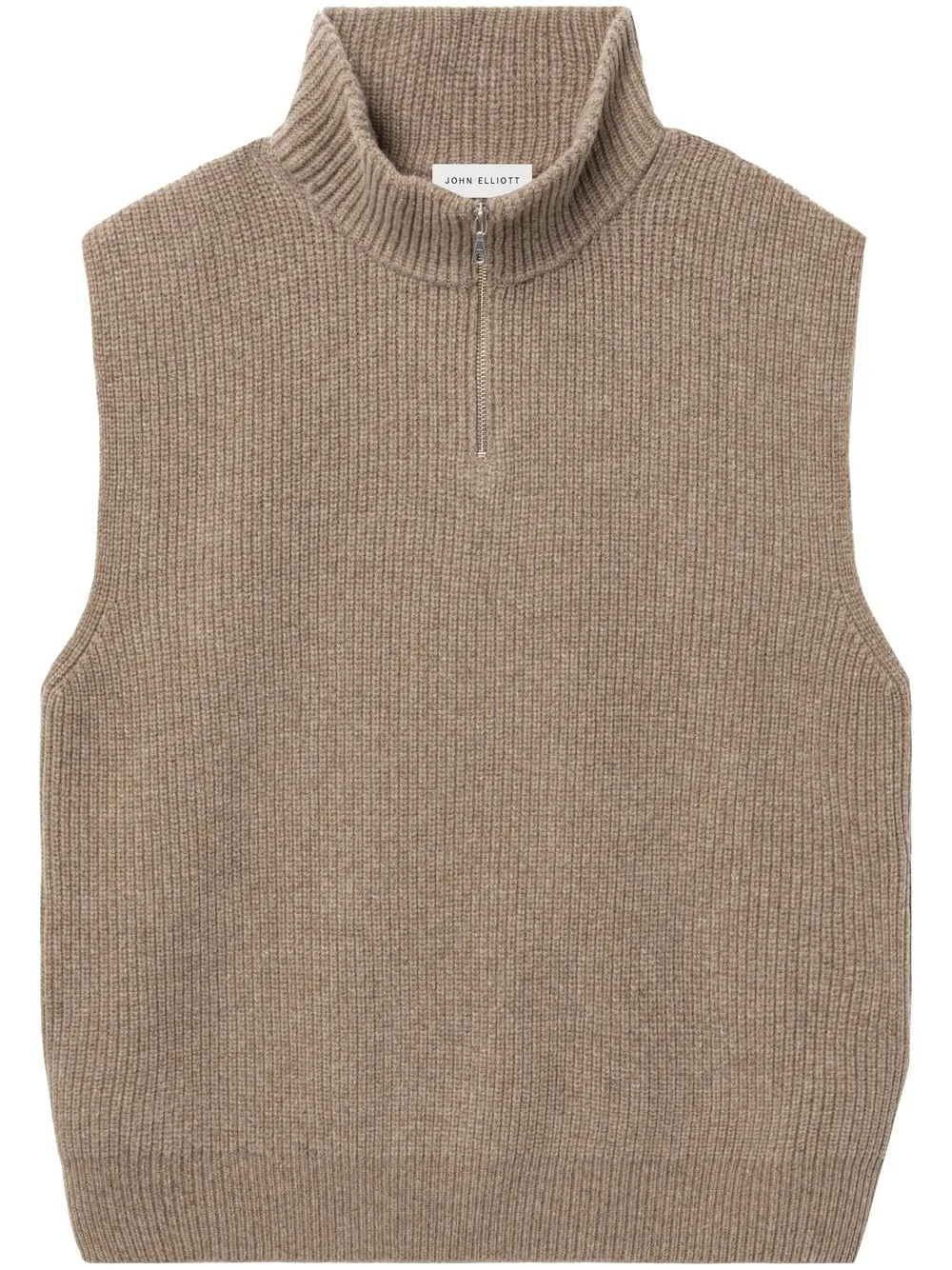 

John Elliott Daota half-zip sweater vest - Brown