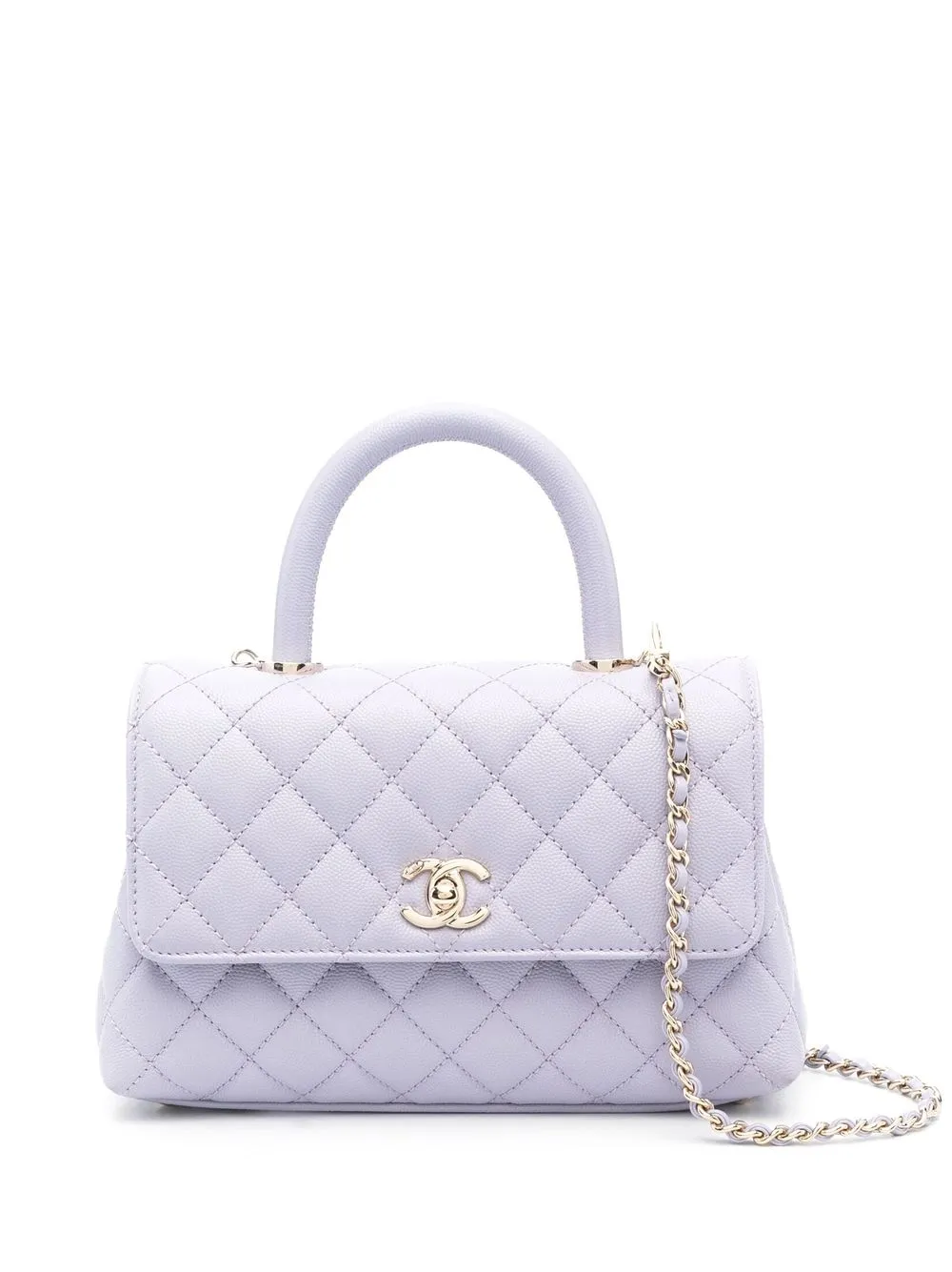 

CHANEL Pre-Owned small Coco Handle two-way bag - Purple