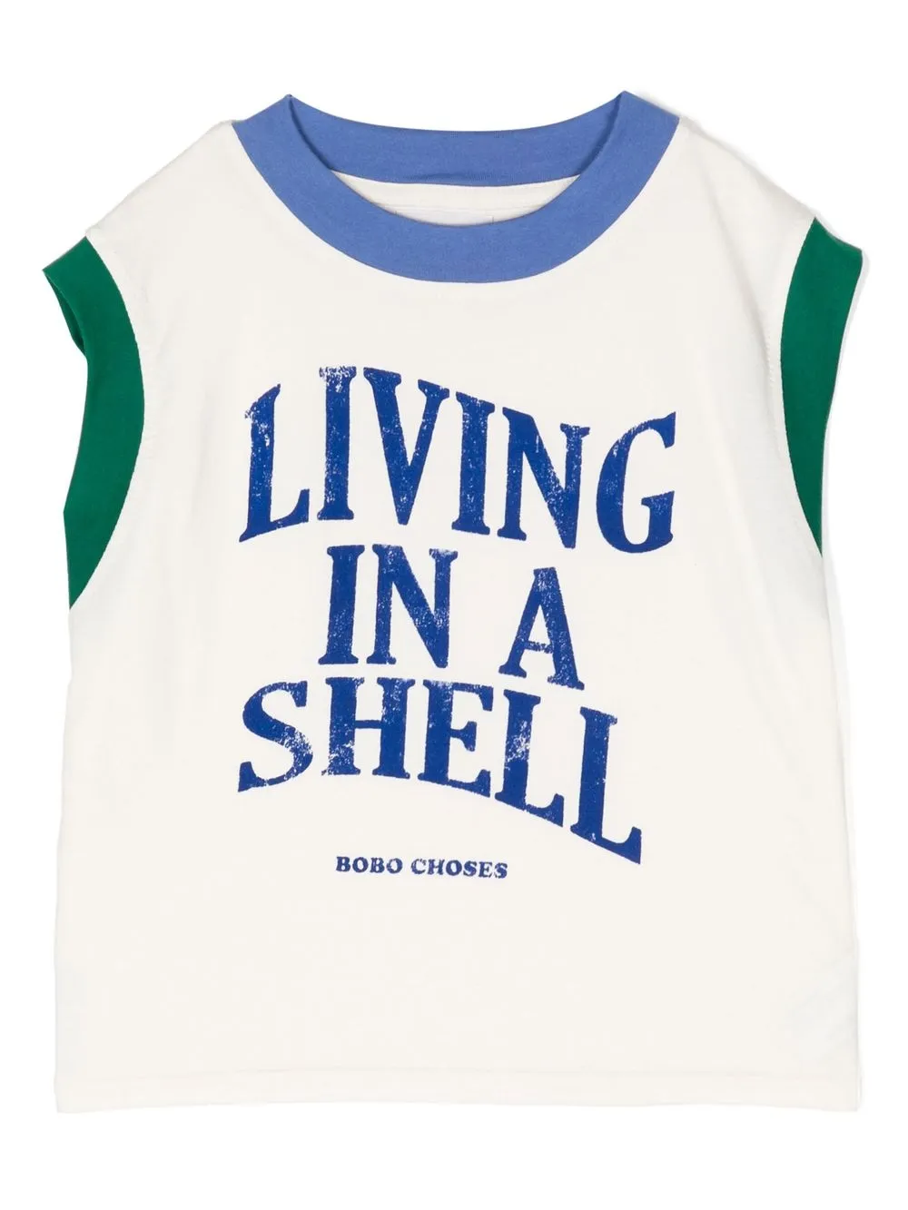 

Bobo Choses slogan-print sleeveless vest - Neutrals