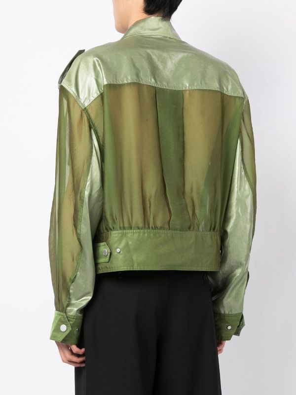 Feng Chen Wang sheer-panelled Shirt Jacket - Farfetch