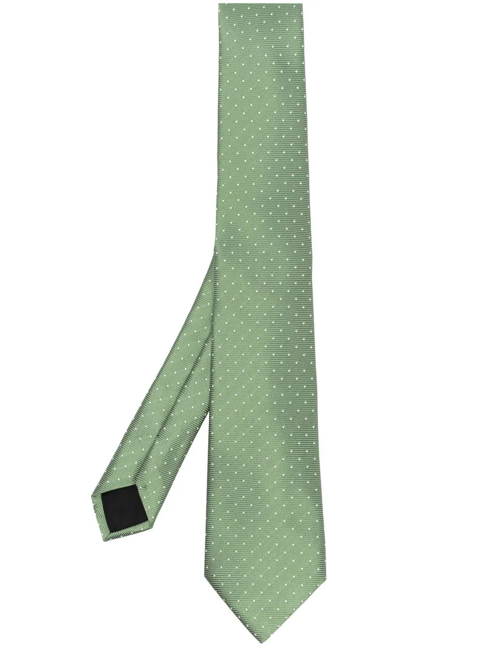 

Lanvin corbata de seda con motivo de lunares - Verde