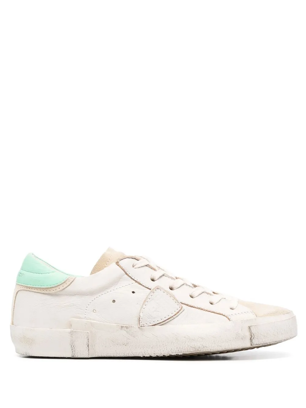 

Philippe Model Paris calf-leather distressed-finish sneakers - White