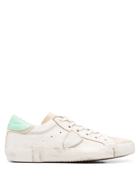 Philippe Model Paris calf-leather distressed-finish sneakers