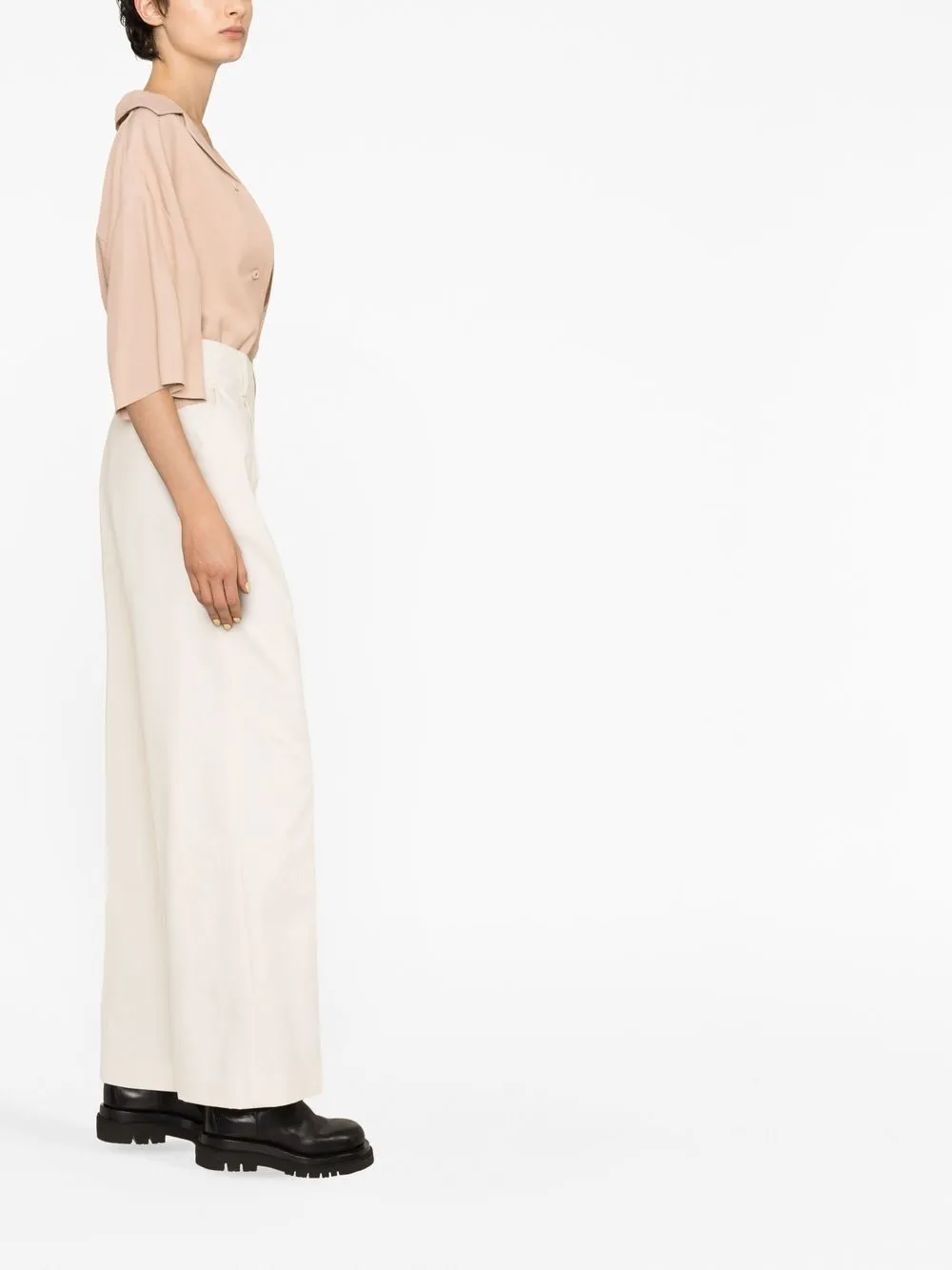 Prada Pressed-crease Tailored Trousers In Nude