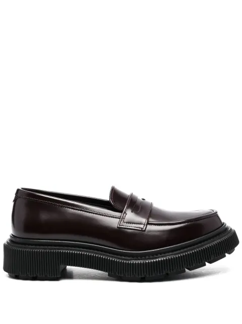 Adieu Paris platform leather penny loafers