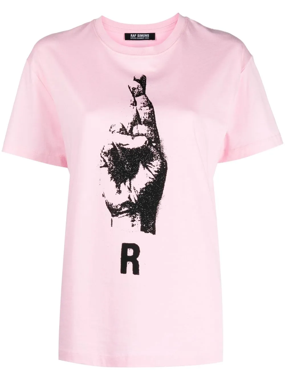 

Raf Simons graphic-print cotton T-shirt - Pink