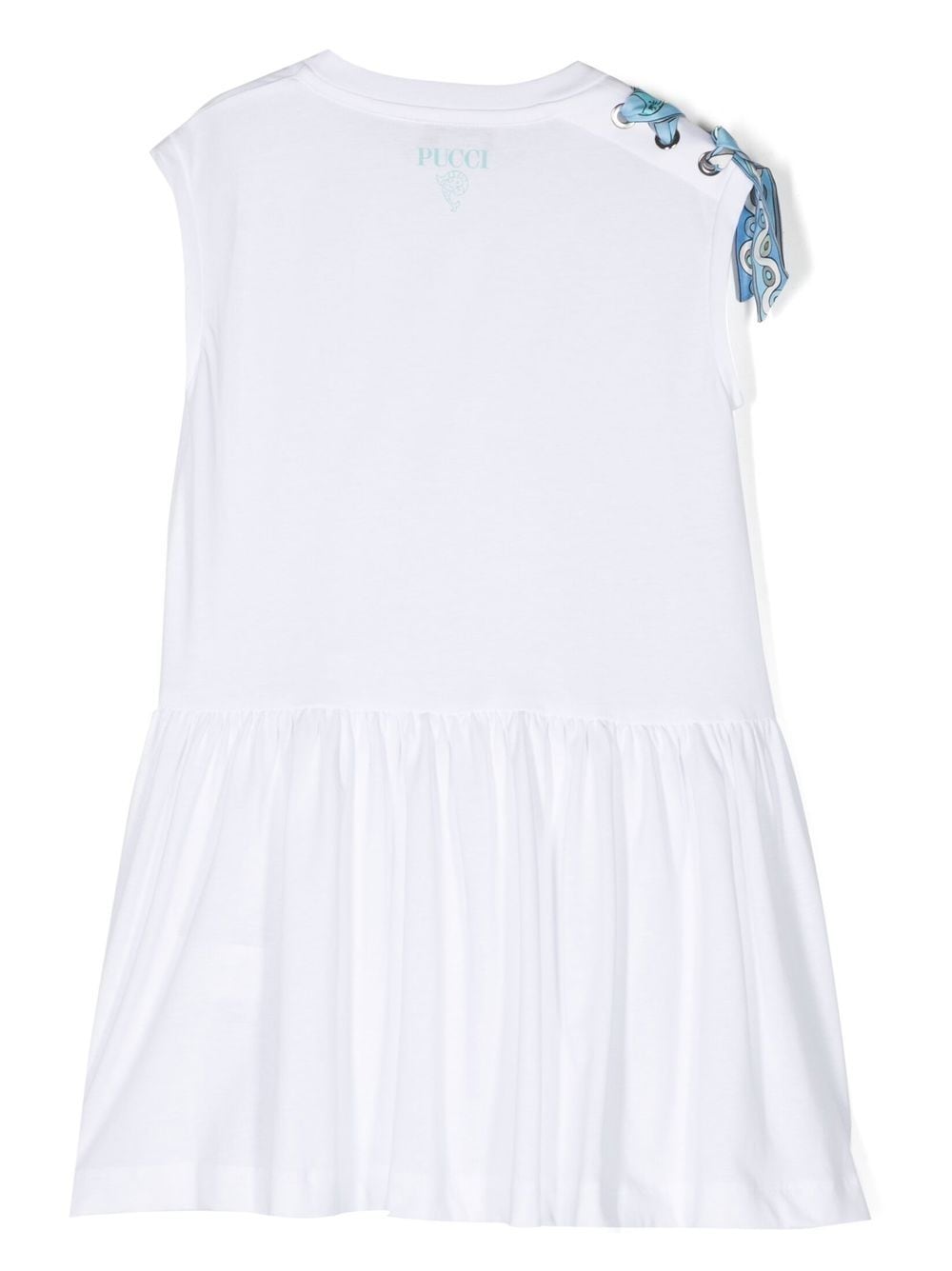 Shop Pucci Junior Pesci-print Cotton Dress In White