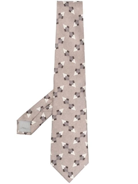 Giorgio Armani - monogram-print silk tie