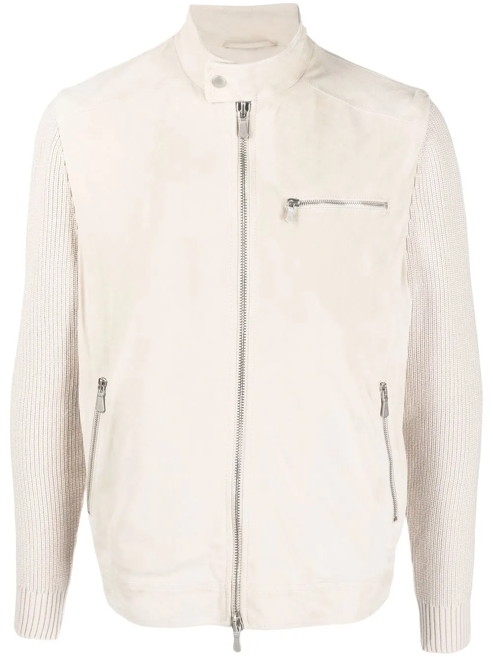 

Eleventy suede zip-up jacket - Neutrals