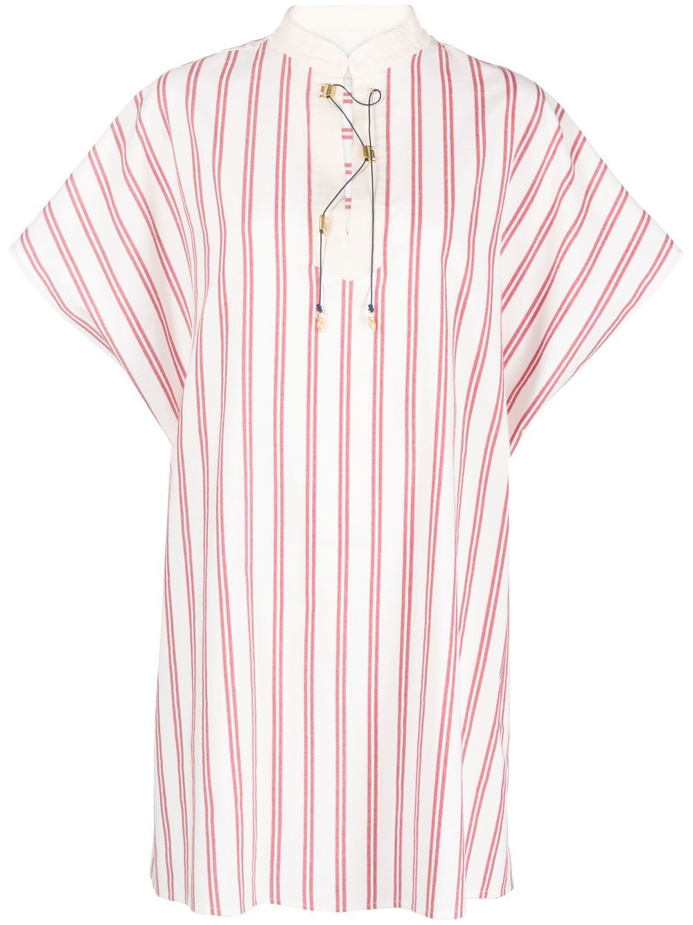 

Zeus+Dione stripe-print shirt dress - White