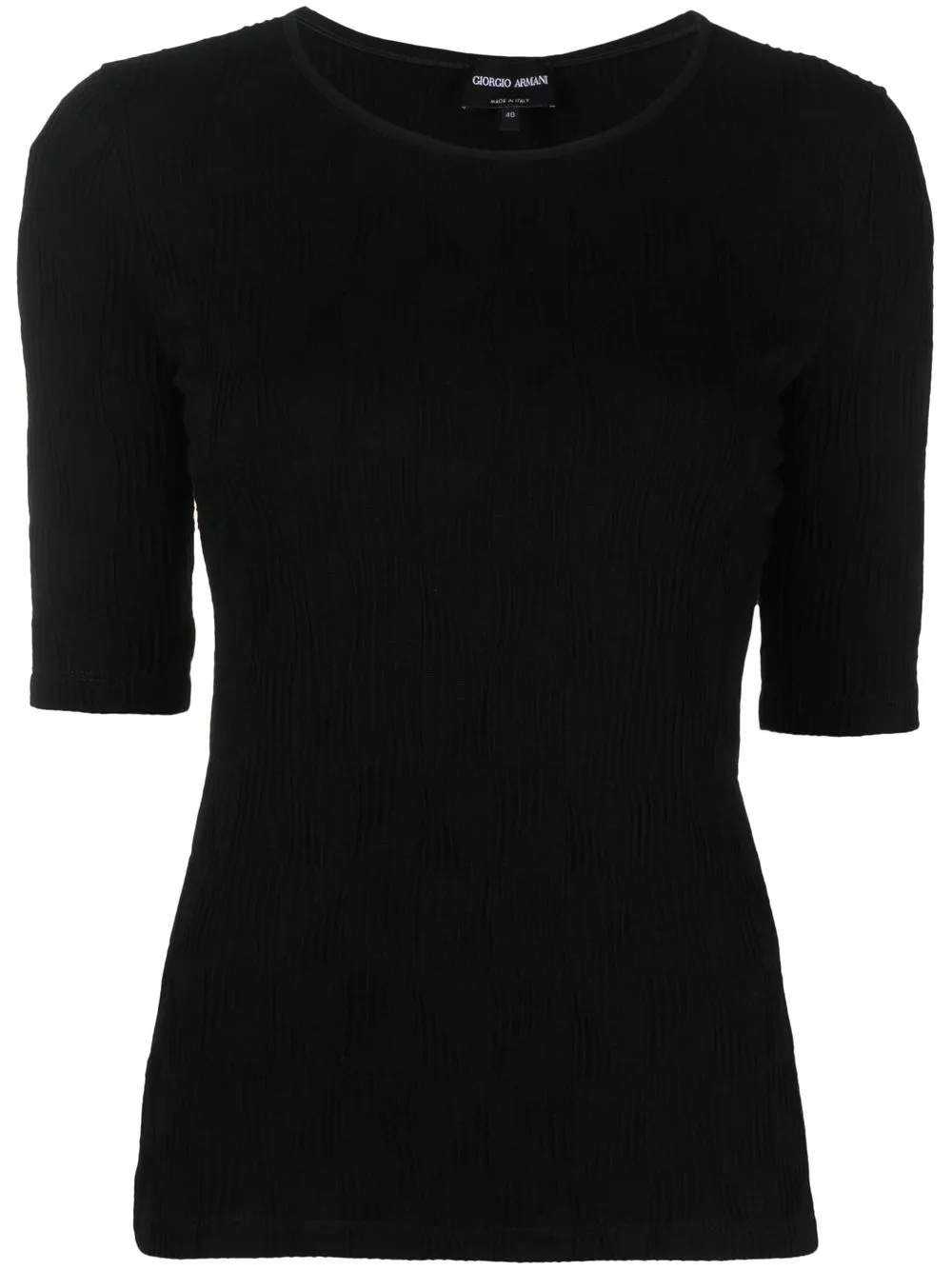 

Giorgio Armani playera con motivos en jacquard - Negro