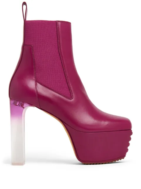 Rick Owens 135mm leather platform boots