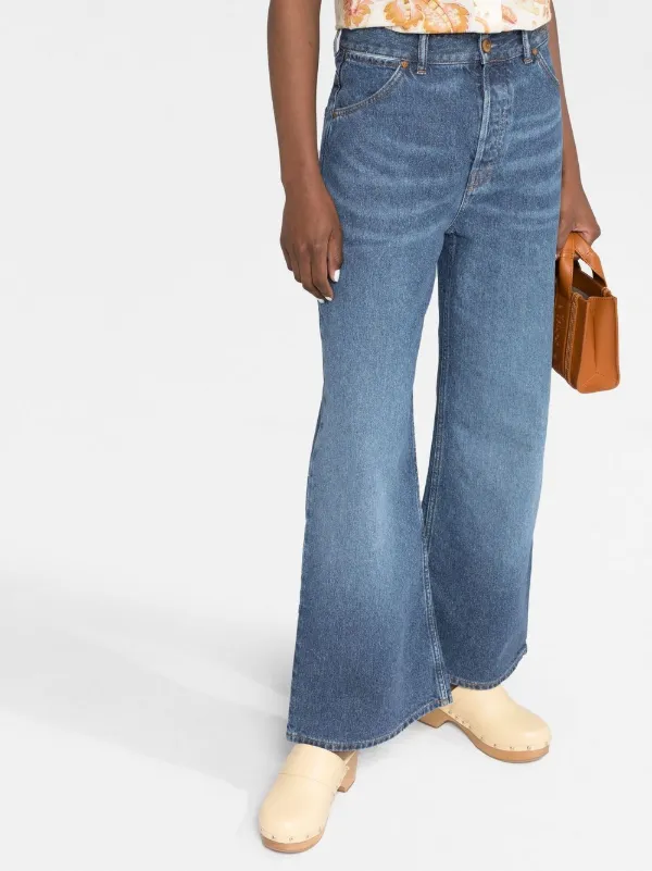 Chlo high rise wide leg Jeans Farfetch