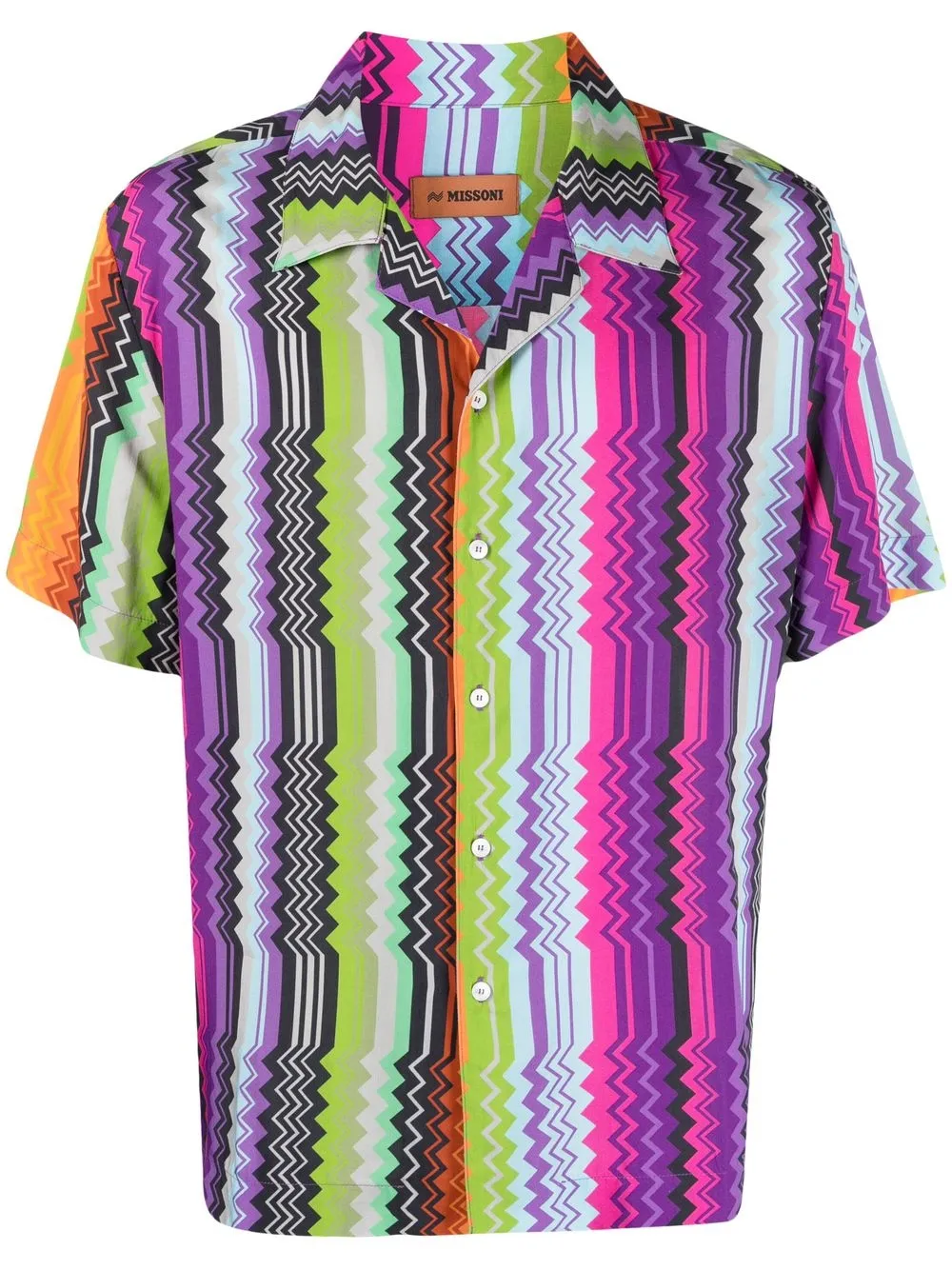 

Missoni chevron-stripe shirt - Purple