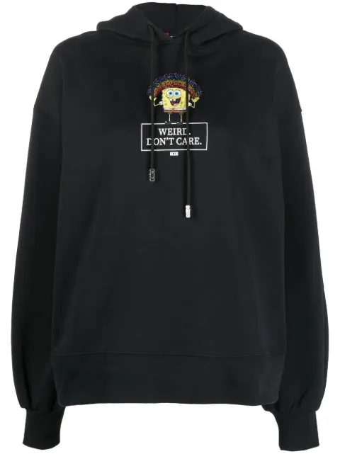 GCDS graphic-print cotton hoodie