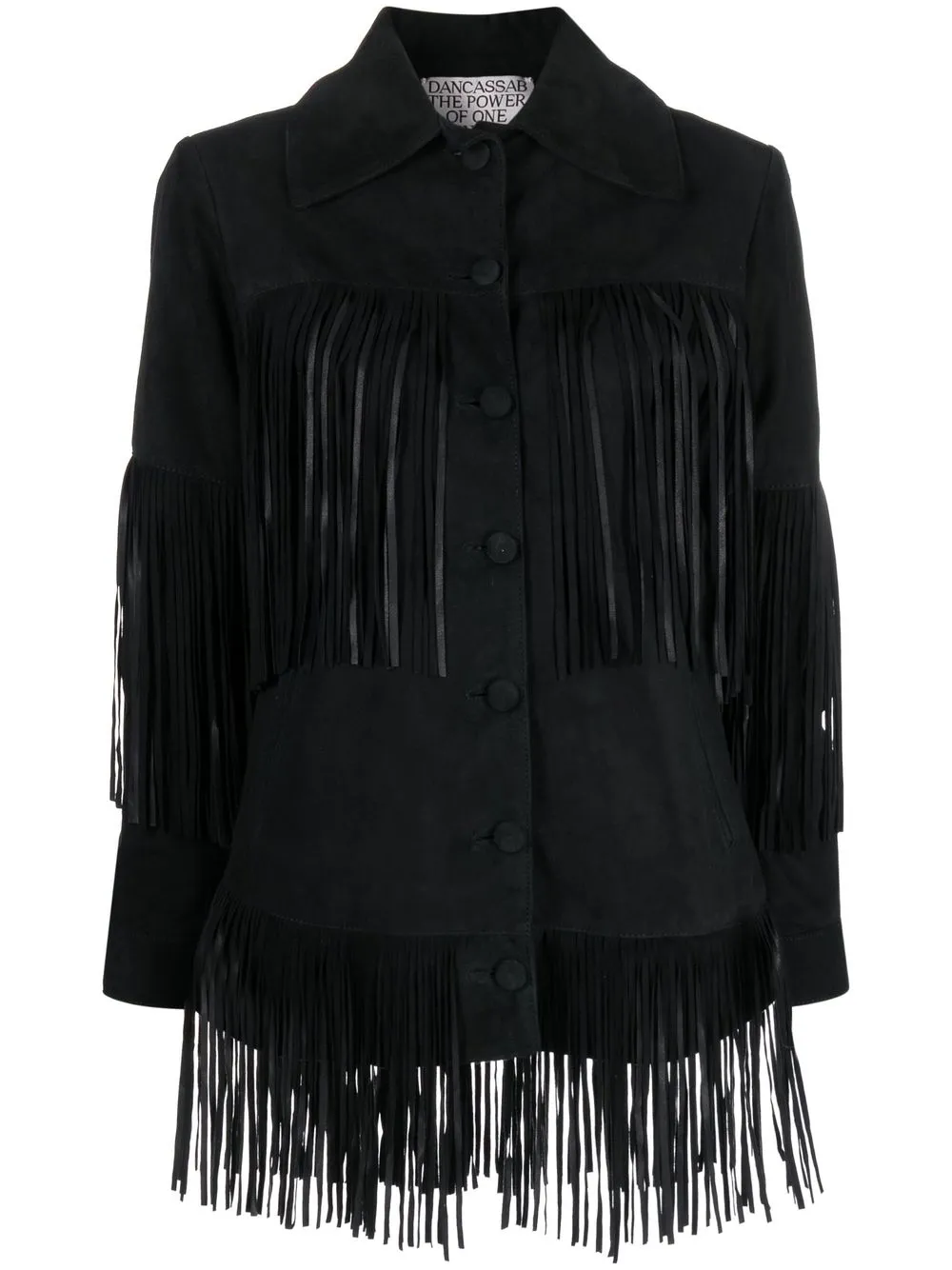 

DANCASSAB fringe suede jacket - Black