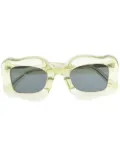 Bonsai oversized curved-frame sunglasses - Green