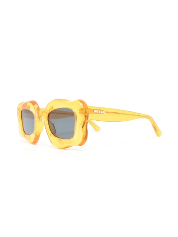 Bonsai Oversized curved-frame Sunglasses | Orange | FARFETCH JO display picture 1