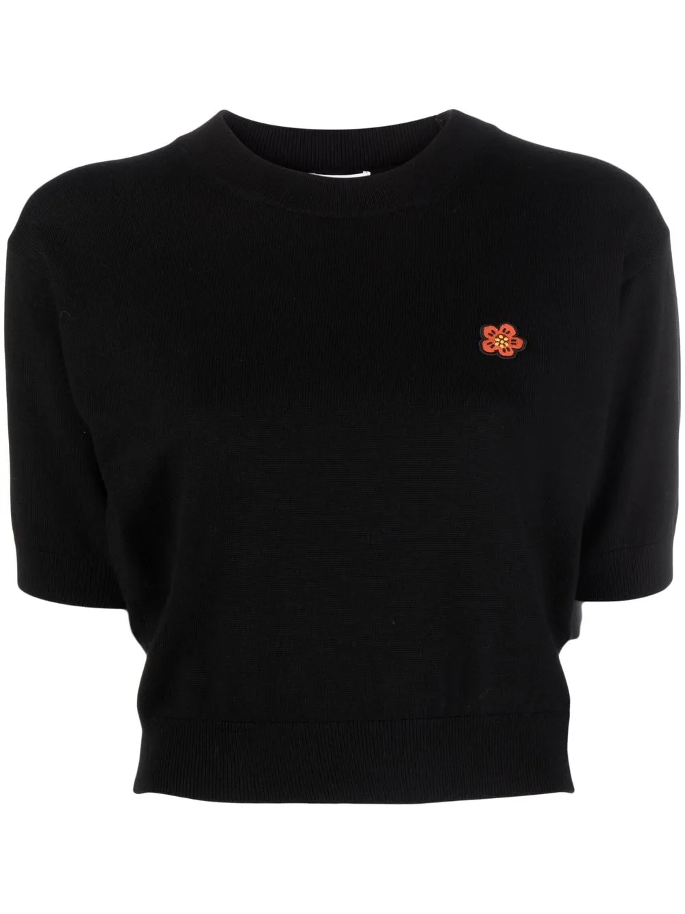 Shop Kenzo Crew-neck Wool Top In Black