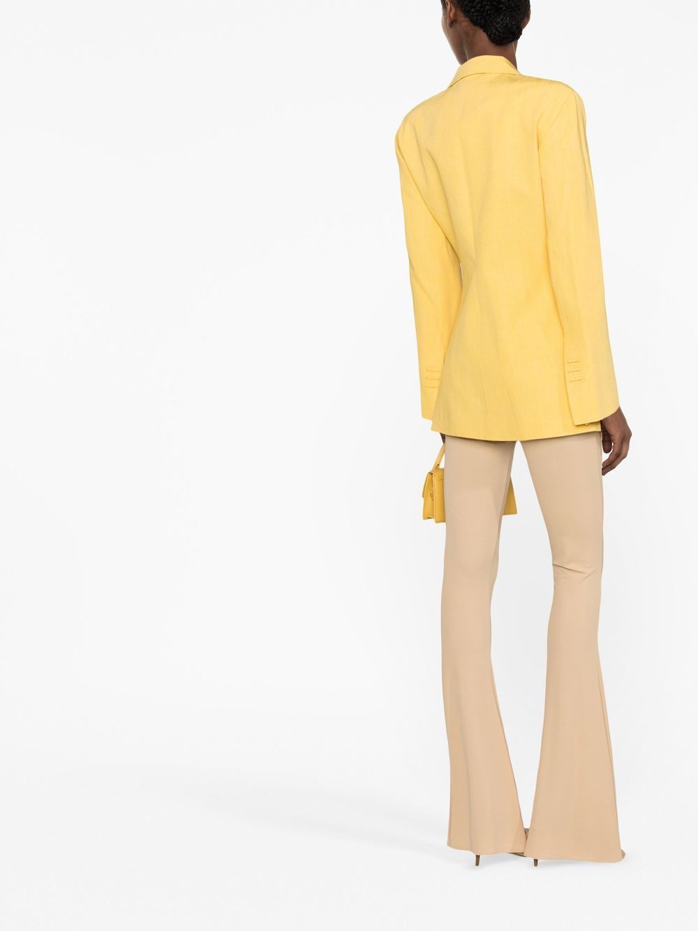 Shop Jacquemus Asymmetric Double-breasted Blazer In Gelb