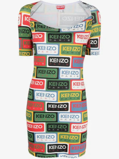 Kenzo logo-print minidress