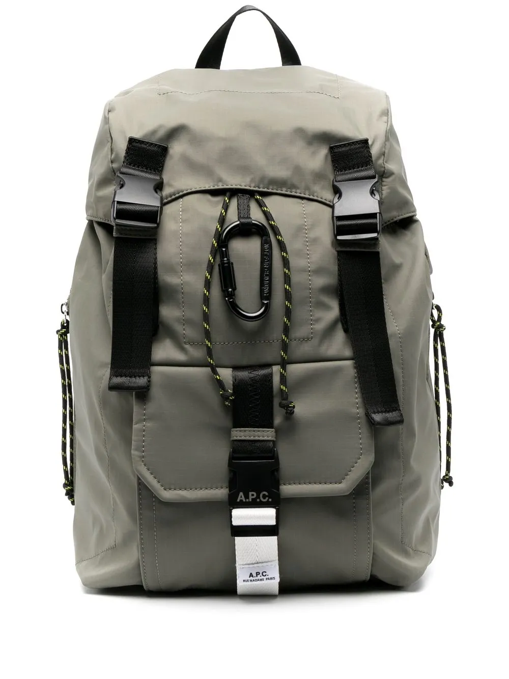 

A.P.C. logo-patch backpack - Green