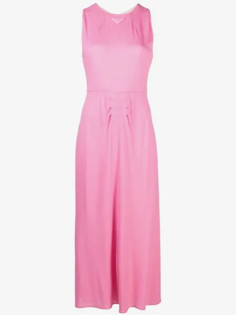 Prada triangle logo maxi dress