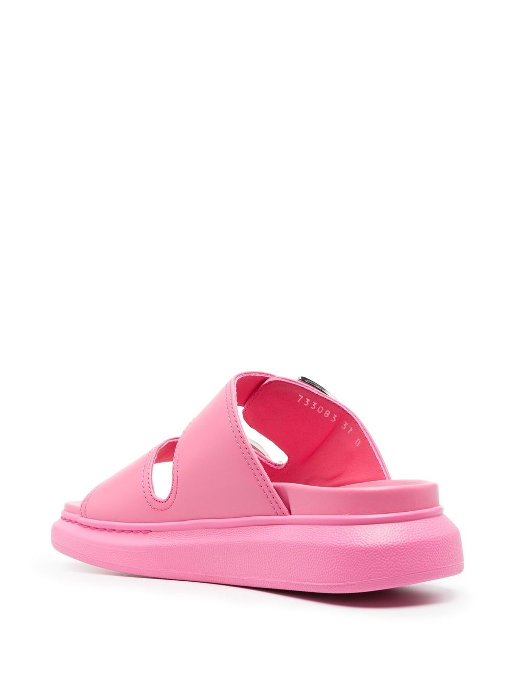 Shop Alexander Mcqueen 50mm Double-buckle Sandals In Pink