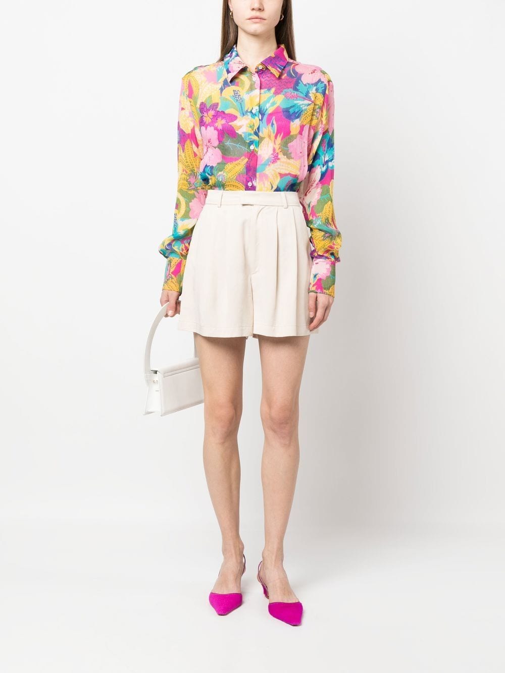 MSGM Blouse met bloemenprint - Roze