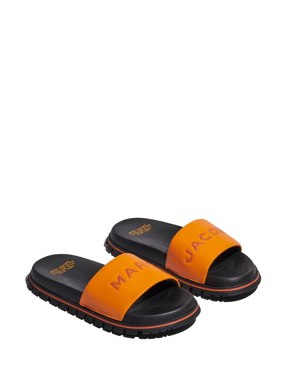 Marc Jacobs The Shoulder bag slippers met logo-reliëf - Oranje