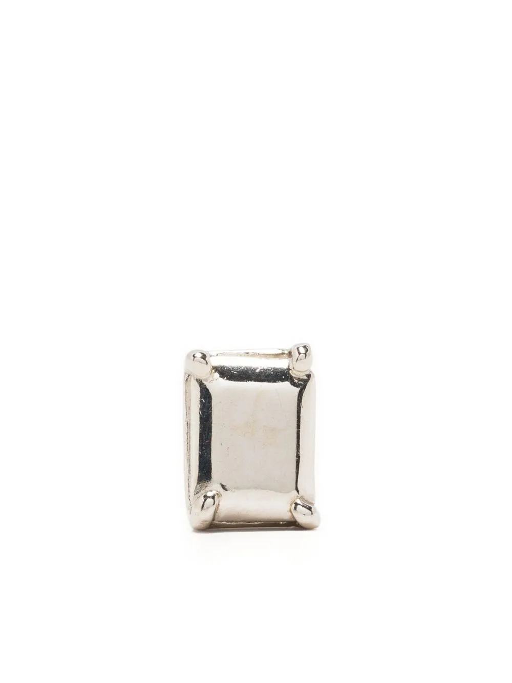 Martine Ali Stone Box Single Stud Earring In Silver