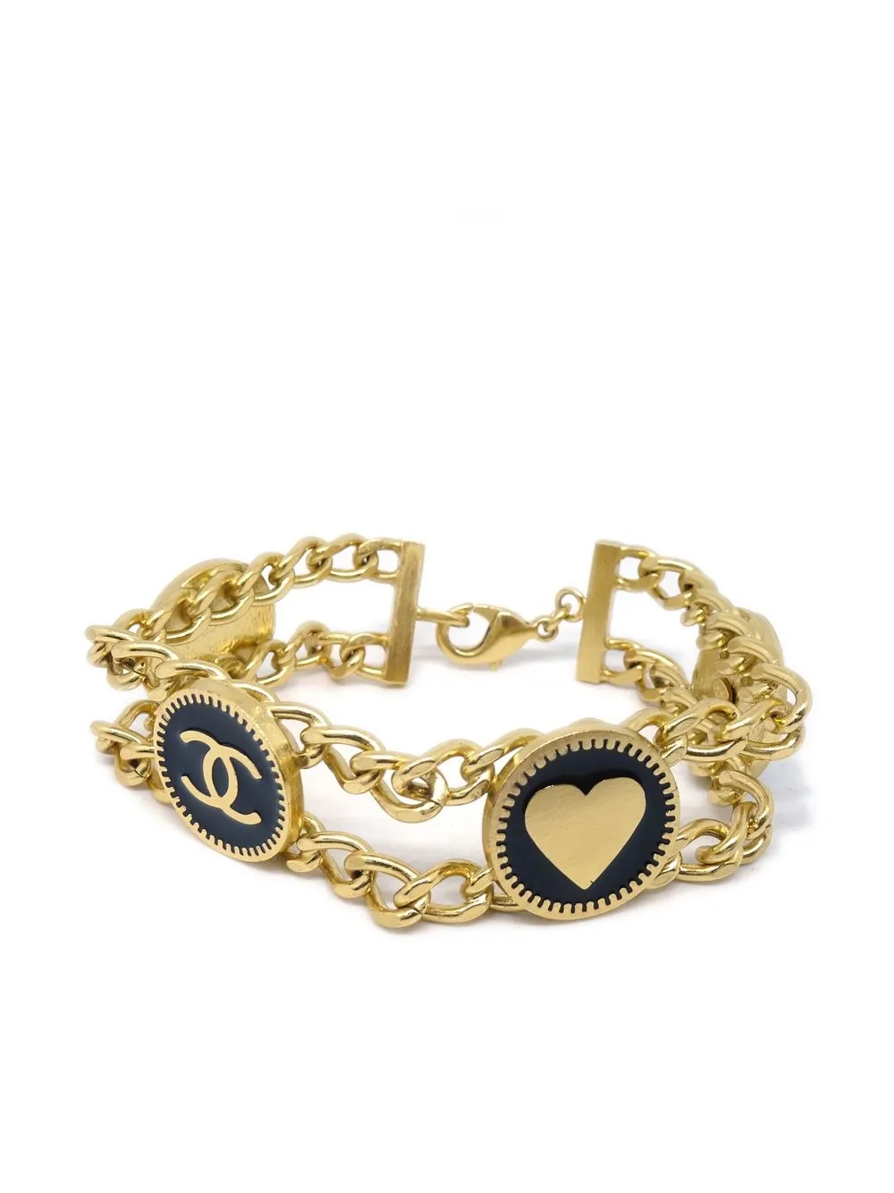 

CHANEL Pre-Owned 2001 Interlocking GG link bracelet - Black