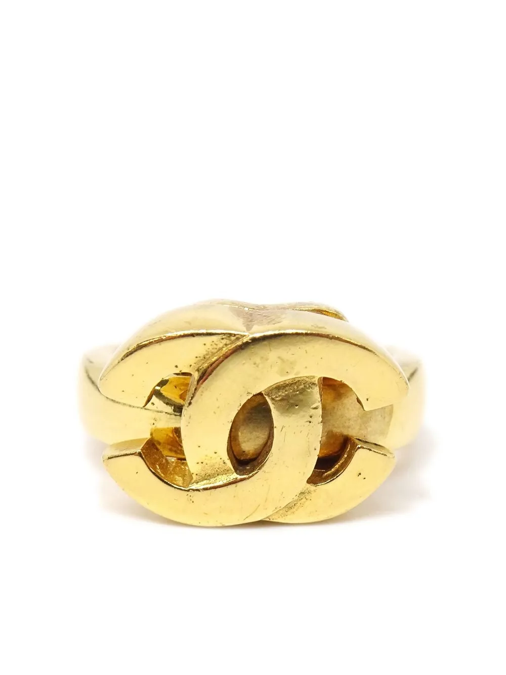 

CHANEL Pre-Owned 2001 CC gold-plated ring