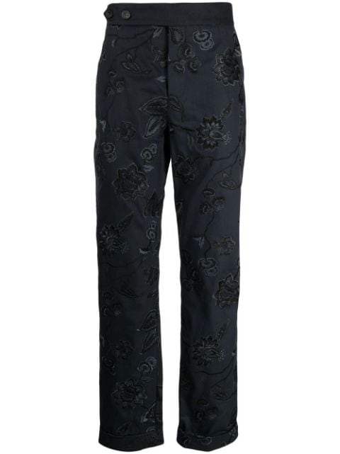 ERDEM Samuel floral-embroidered trousers