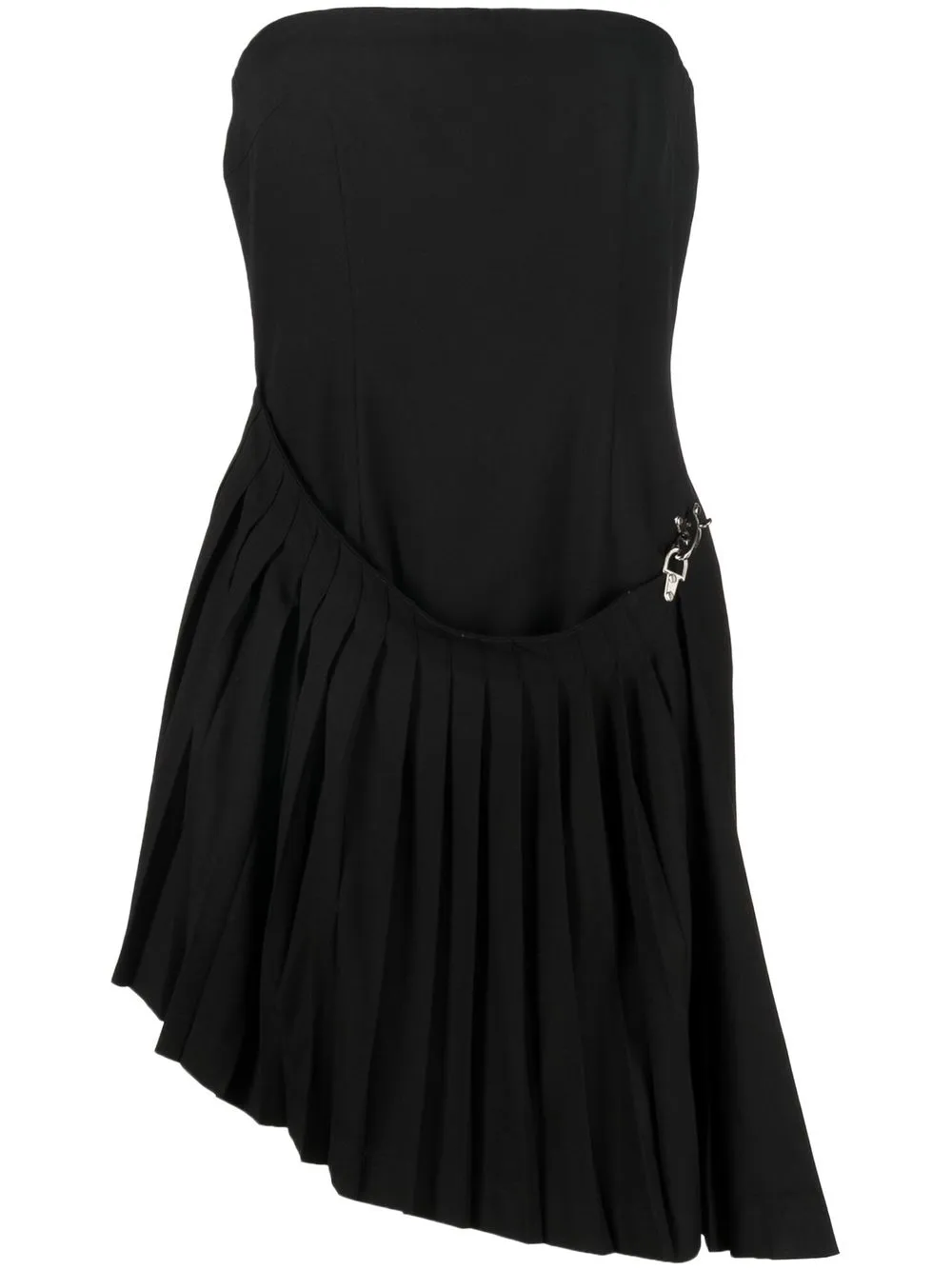 

Rokh mini pleated detail dress - Black