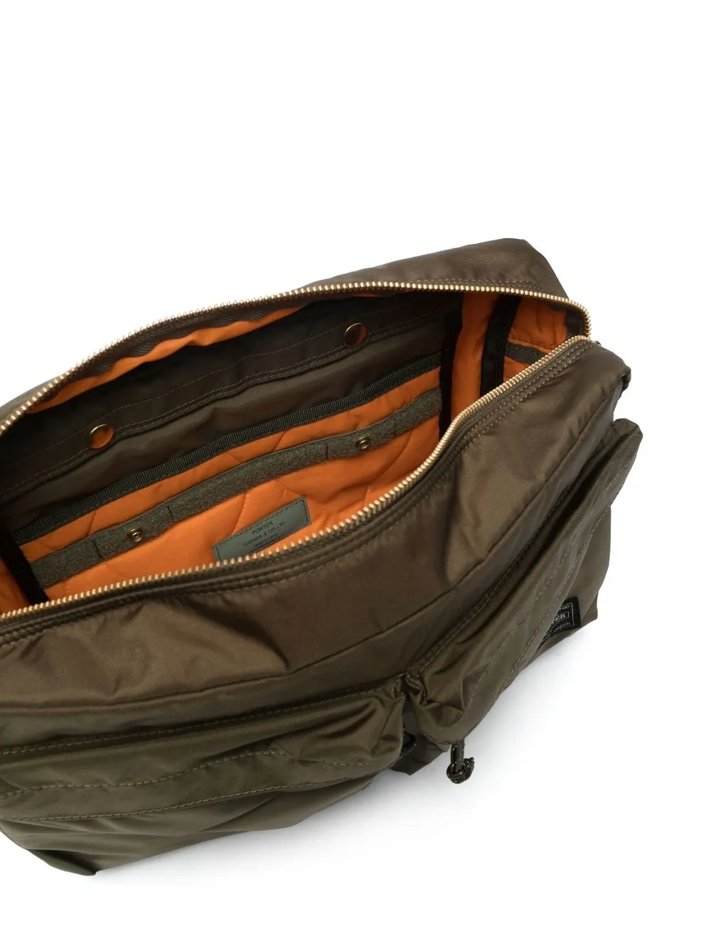 Porter-yoshida & Co Logo-patch Shoulder Bag In Green