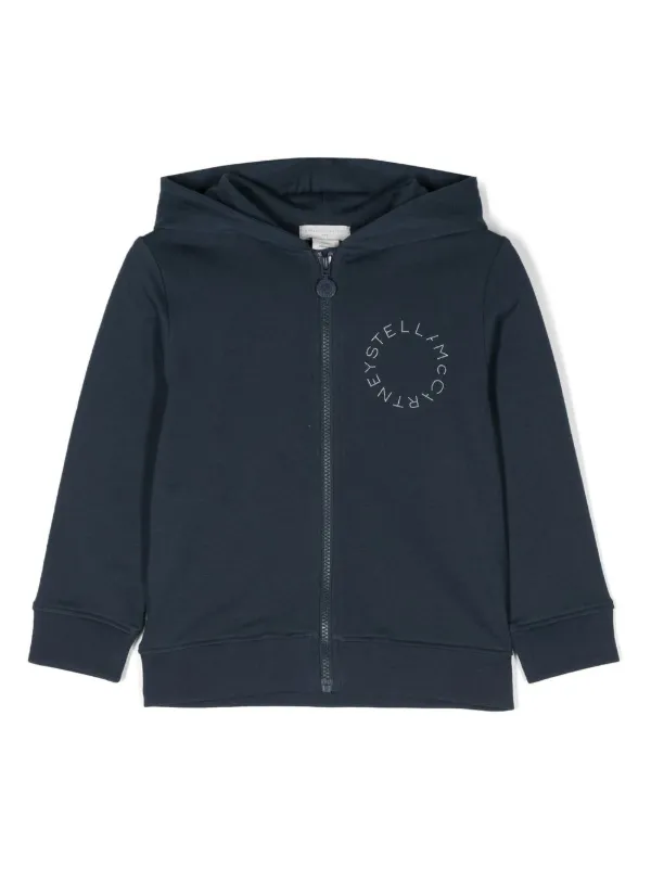 Childrens navy zip online up hoodie