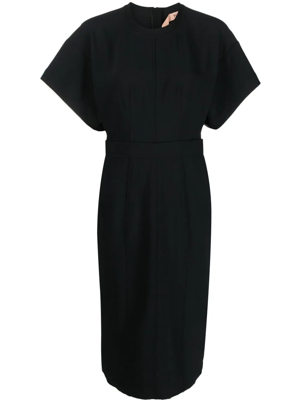 

Nº21 rear-zip midi dress - Black