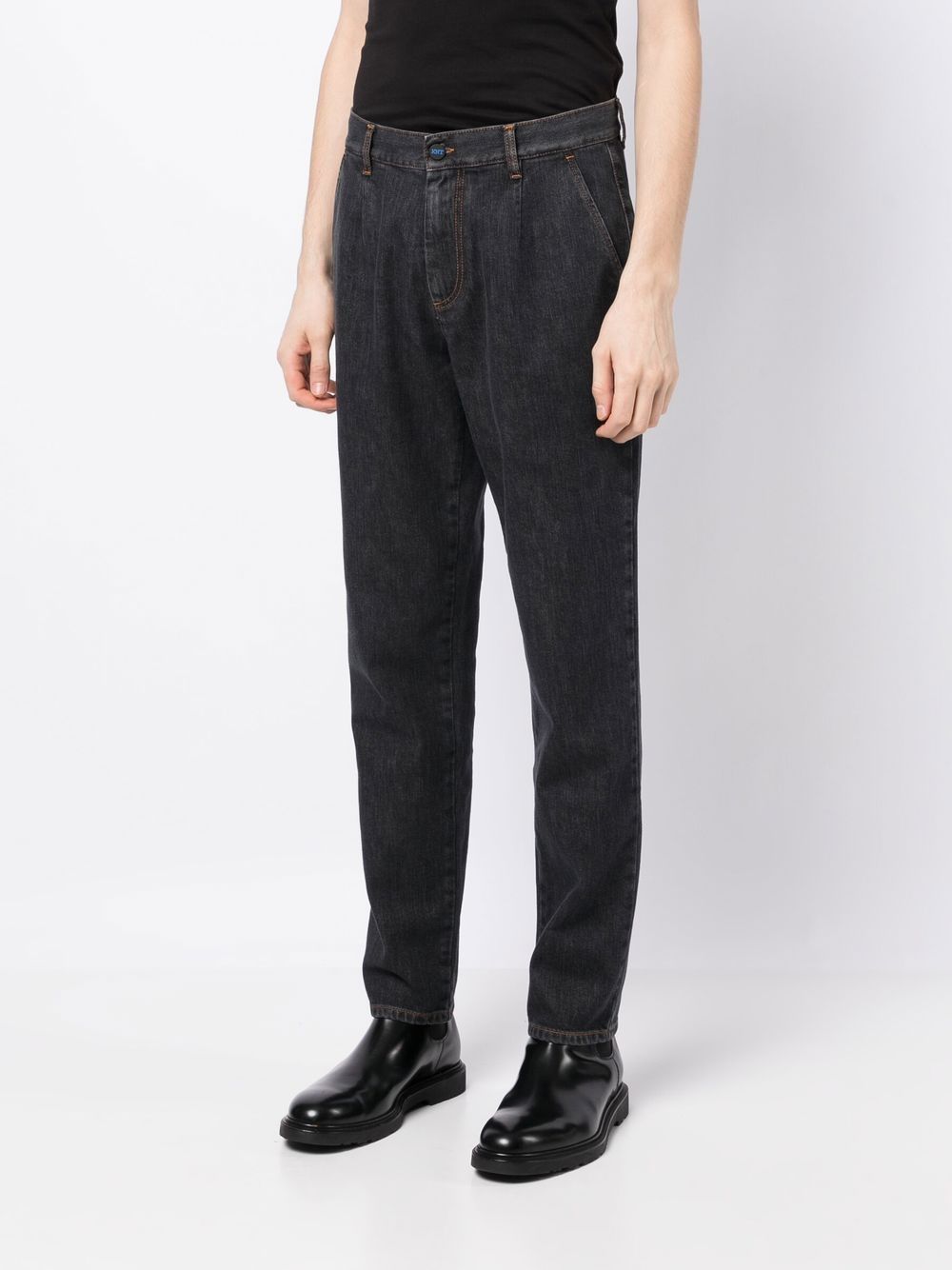 Shop Kiton Four-pocket Tapered-leg Jeans In Blue